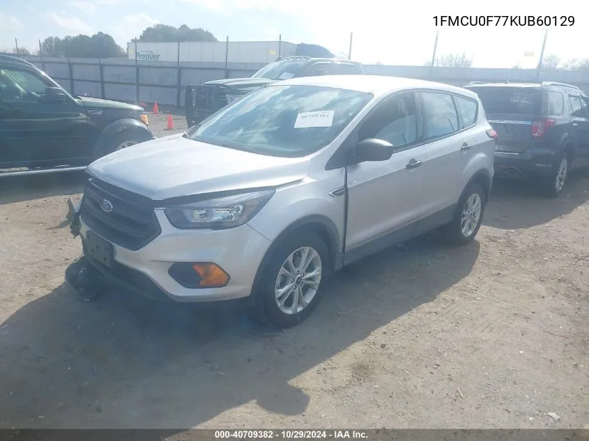 2019 Ford Escape S VIN: 1FMCU0F77KUB60129 Lot: 40709382