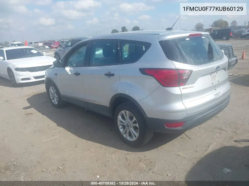 1FMCU0F77KUB60129 2019 Ford Escape S