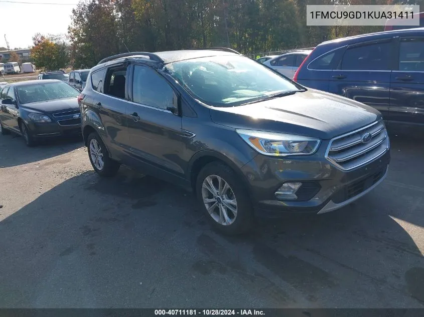 2019 Ford Escape Se VIN: 1FMCU9GD1KUA31411 Lot: 40711181