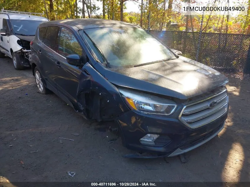 2019 Ford Escape Se VIN: 1FMCU0GD0KUB49400 Lot: 40711696