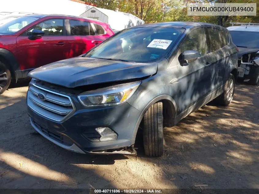 2019 Ford Escape Se VIN: 1FMCU0GD0KUB49400 Lot: 40711696