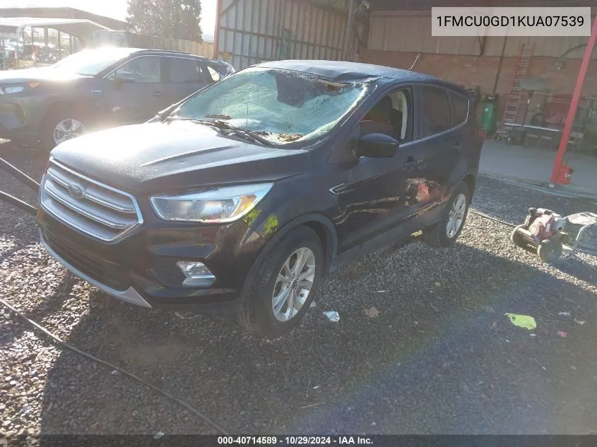 2019 Ford Escape Se VIN: 1FMCU0GD1KUA07539 Lot: 40714589