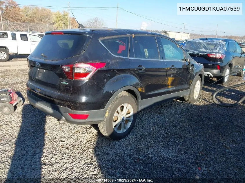 2019 Ford Escape Se VIN: 1FMCU0GD1KUA07539 Lot: 40714589