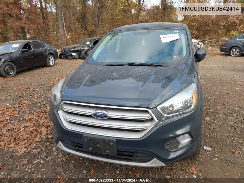 2019 Ford Escape Se VIN: 1FMCU9GD3KUB42414 Lot: 40723333