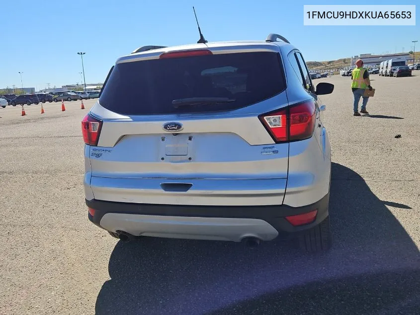 2019 Ford Escape Sel VIN: 1FMCU9HDXKUA65653 Lot: 40757240