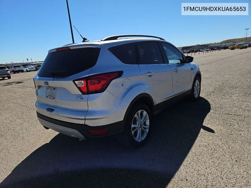 2019 Ford Escape Sel VIN: 1FMCU9HDXKUA65653 Lot: 40757240