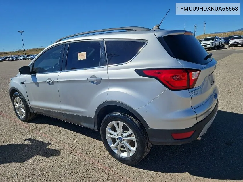 2019 Ford Escape Sel VIN: 1FMCU9HDXKUA65653 Lot: 40757240