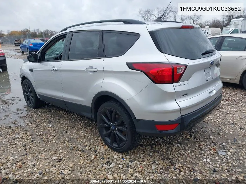 2019 Ford Escape Se VIN: 1FMCU9GD1KUC33682 Lot: 40776091