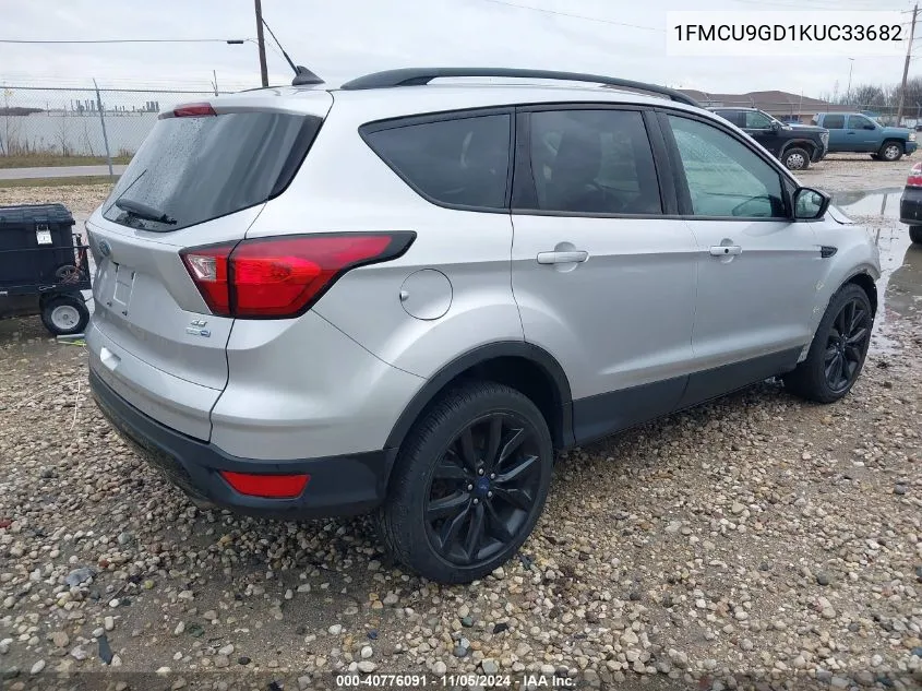 2019 Ford Escape Se VIN: 1FMCU9GD1KUC33682 Lot: 40776091