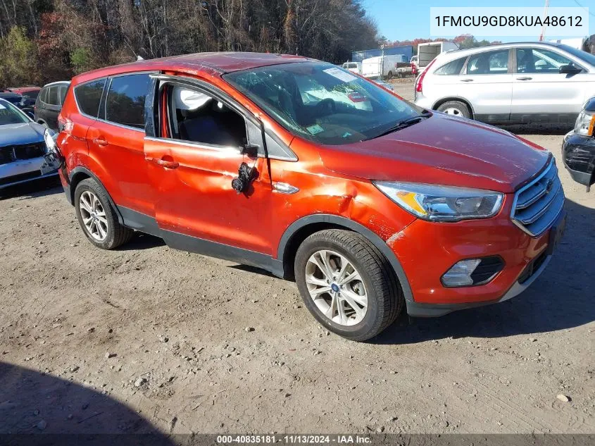 2019 Ford Escape Se VIN: 1FMCU9GD8KUA48612 Lot: 40835181