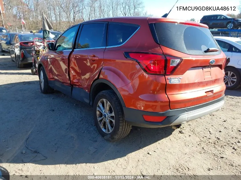 2019 Ford Escape Se VIN: 1FMCU9GD8KUA48612 Lot: 40835181