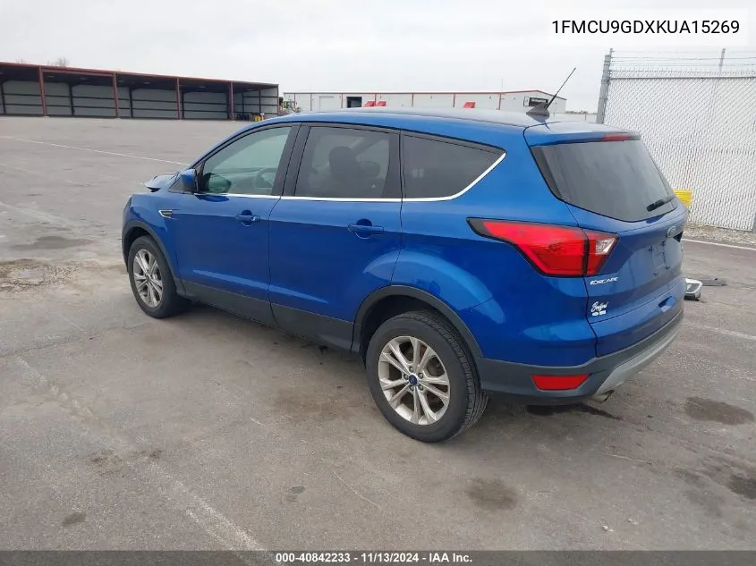 2019 Ford Escape Se VIN: 1FMCU9GDXKUA15269 Lot: 40842233