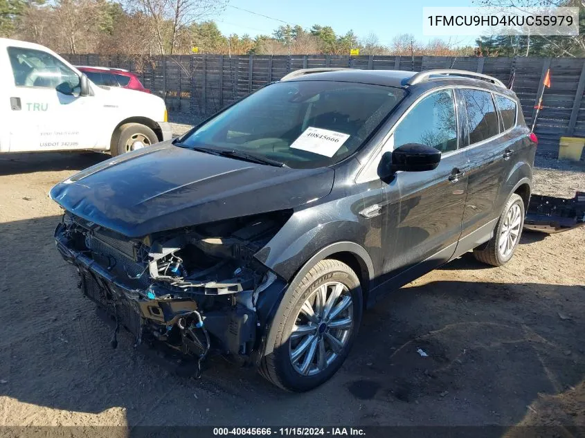 2019 Ford Escape Sel VIN: 1FMCU9HD4KUC55979 Lot: 40845666