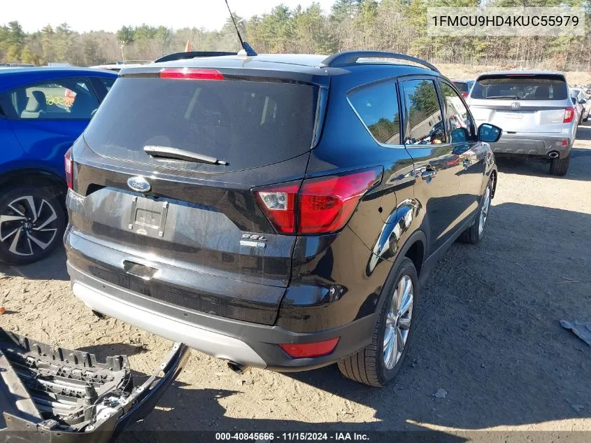 2019 Ford Escape Sel VIN: 1FMCU9HD4KUC55979 Lot: 40845666