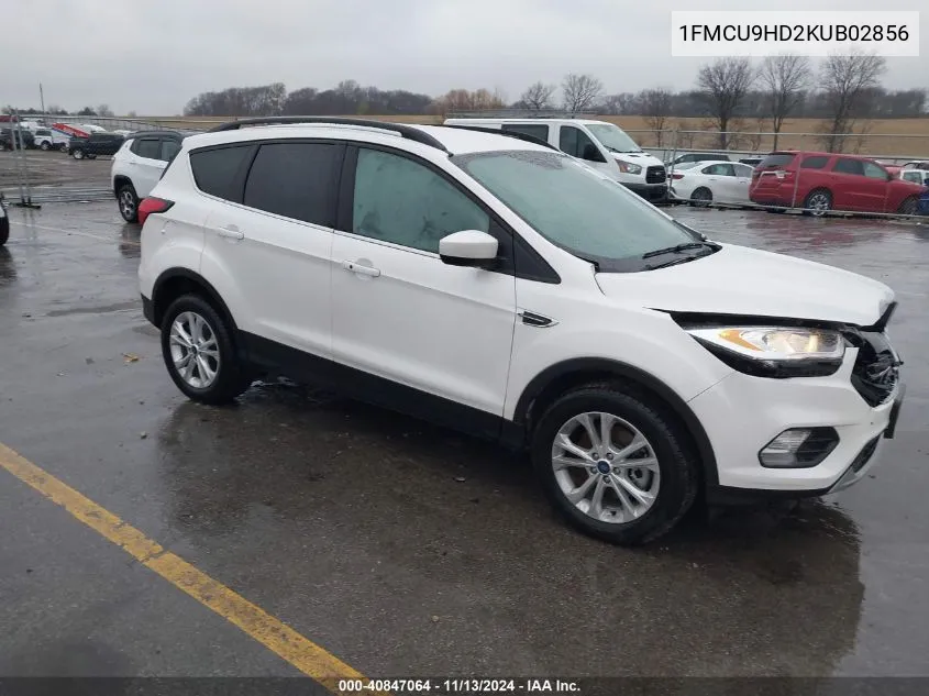 2019 Ford Escape Sel VIN: 1FMCU9HD2KUB02856 Lot: 40847064