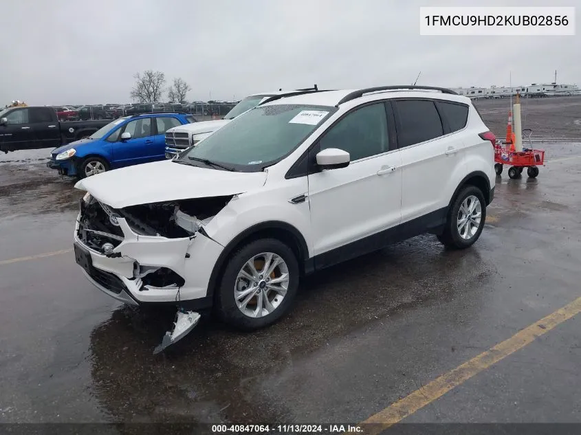 2019 Ford Escape Sel VIN: 1FMCU9HD2KUB02856 Lot: 40847064