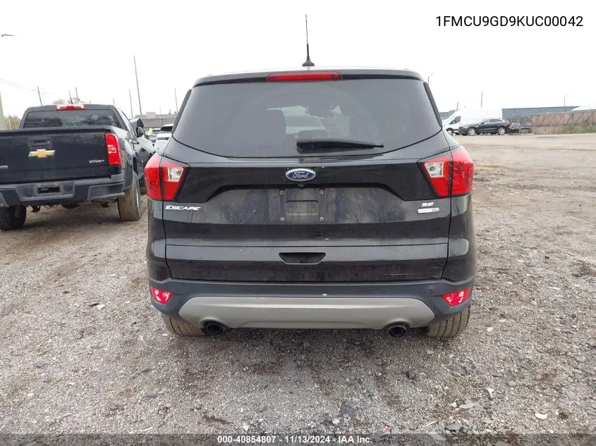 2019 Ford Escape Se VIN: 1FMCU9GD9KUC00042 Lot: 40854807