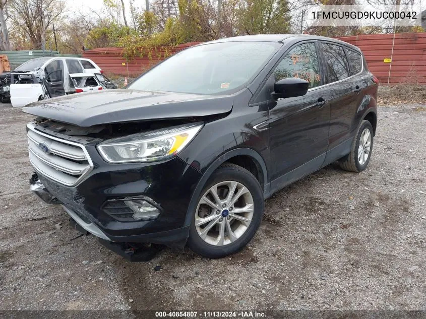 2019 Ford Escape Se VIN: 1FMCU9GD9KUC00042 Lot: 40854807