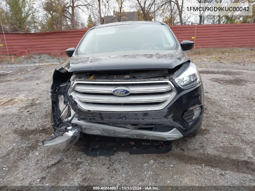 2019 Ford Escape Se VIN: 1FMCU9GD9KUC00042 Lot: 40854807