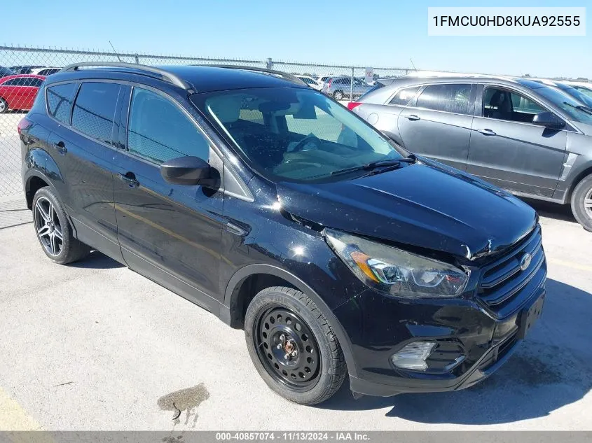 2019 Ford Escape Sel VIN: 1FMCU0HD8KUA92555 Lot: 40857074