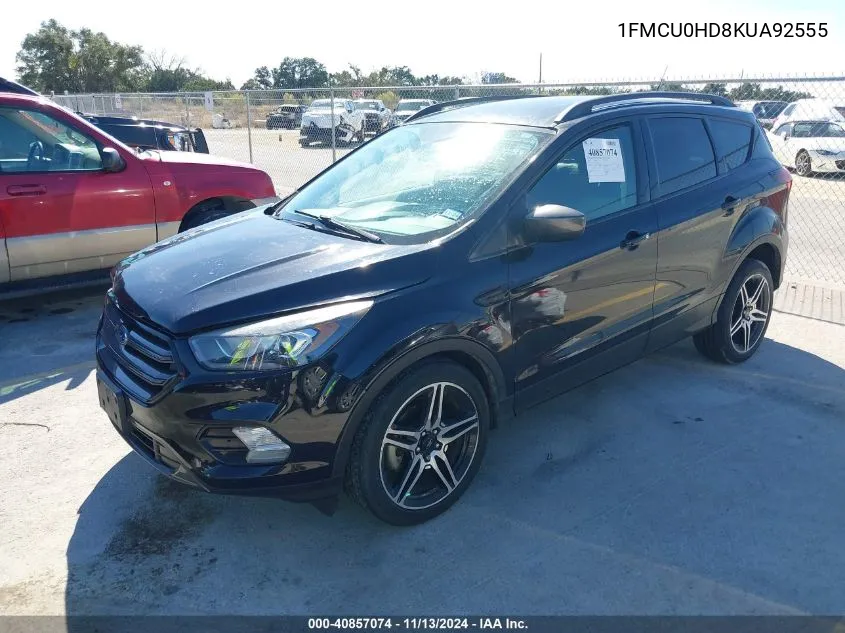 2019 Ford Escape Sel VIN: 1FMCU0HD8KUA92555 Lot: 40857074