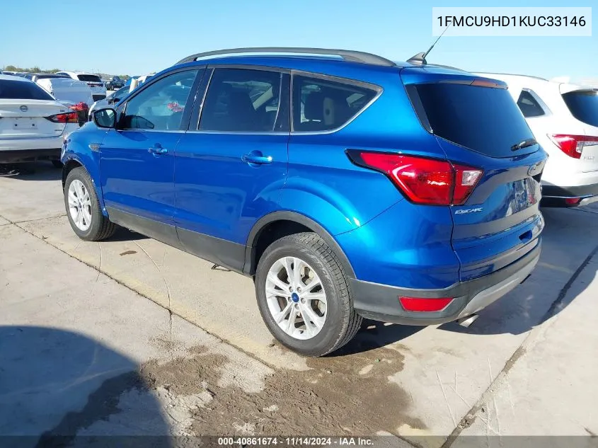 2019 Ford Escape Sel VIN: 1FMCU9HD1KUC33146 Lot: 40861674