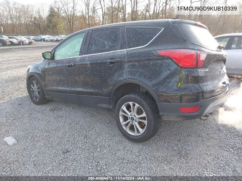 2019 Ford Escape Se VIN: 1FMCU9GD9KUB10339 Lot: 40866472