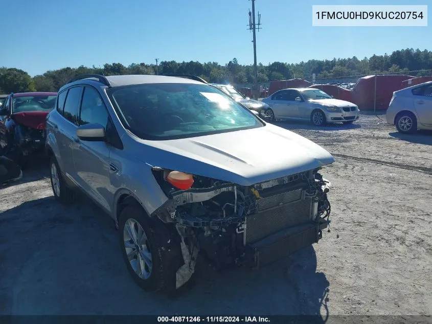 2019 Ford Escape Sel VIN: 1FMCU0HD9KUC20754 Lot: 40871246