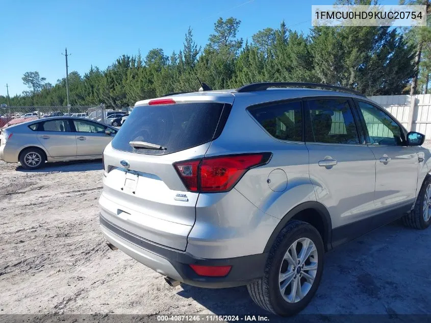 2019 Ford Escape Sel VIN: 1FMCU0HD9KUC20754 Lot: 40871246