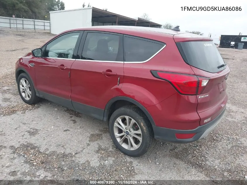 2019 Ford Escape Se VIN: 1FMCU9GD5KUA86086 Lot: 40879380