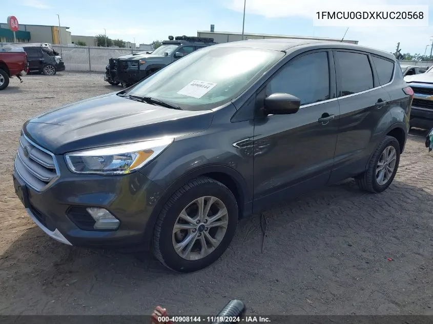 2019 Ford Escape Se VIN: 1FMCU0GDXKUC20568 Lot: 40908144