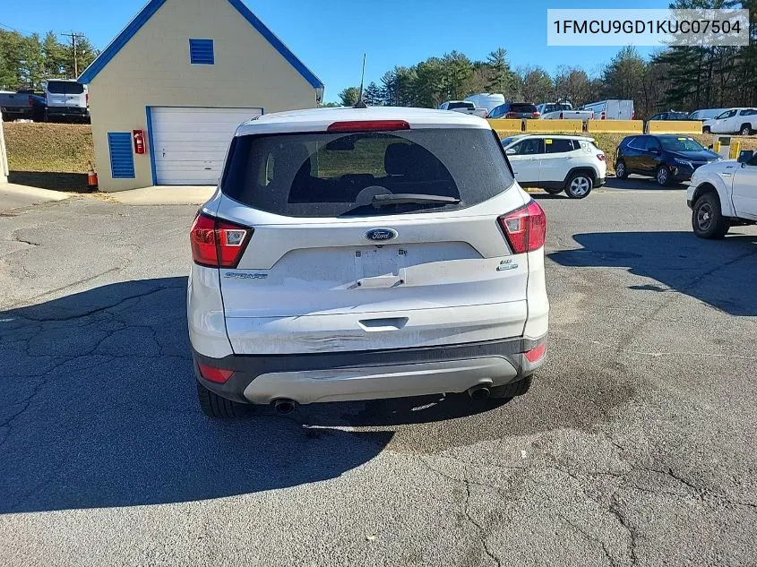 2019 Ford Escape Se VIN: 1FMCU9GD1KUC07504 Lot: 40932312