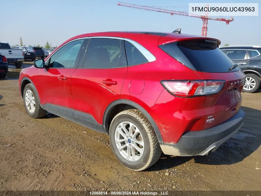 2020 Ford Escape Se VIN: 1FMCU9G60LUC43963 Lot: 12065814