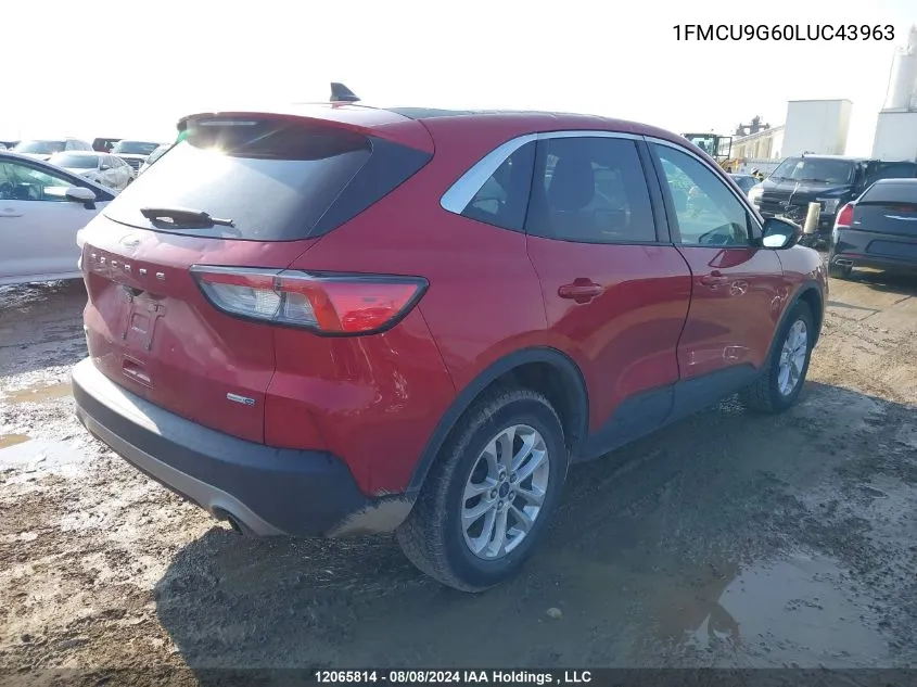 2020 Ford Escape Se VIN: 1FMCU9G60LUC43963 Lot: 12065814