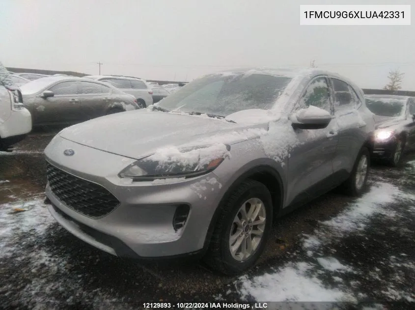 2020 Ford Escape Se VIN: 1FMCU9G6XLUA42331 Lot: 12129893