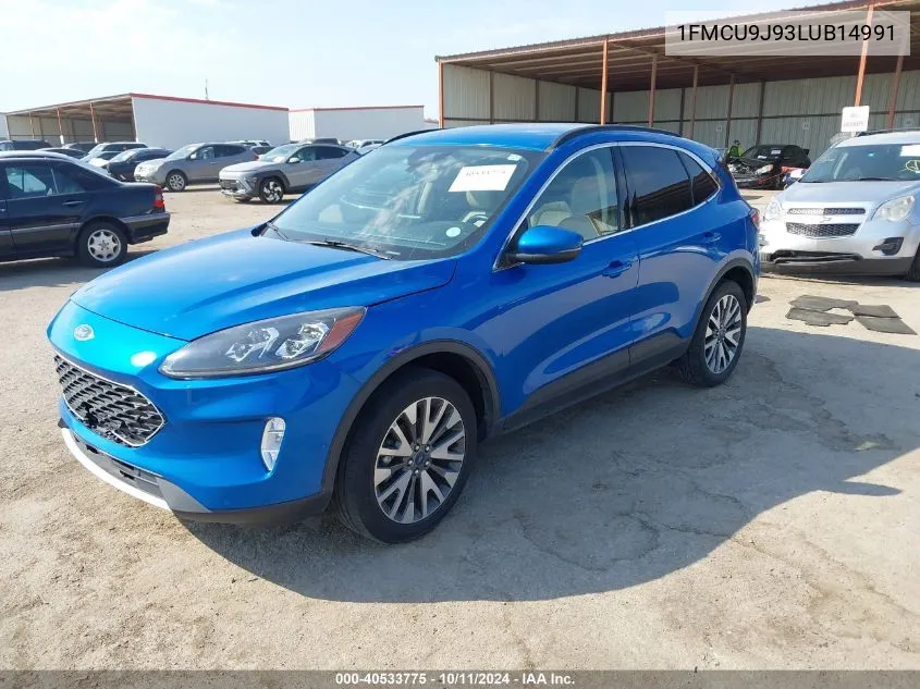 2020 Ford Escape Titanium VIN: 1FMCU9J93LUB14991 Lot: 40533775