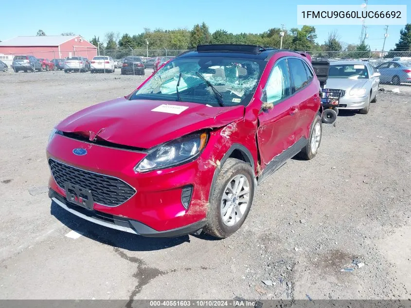 2020 Ford Escape Se VIN: 1FMCU9G60LUC66692 Lot: 40551603