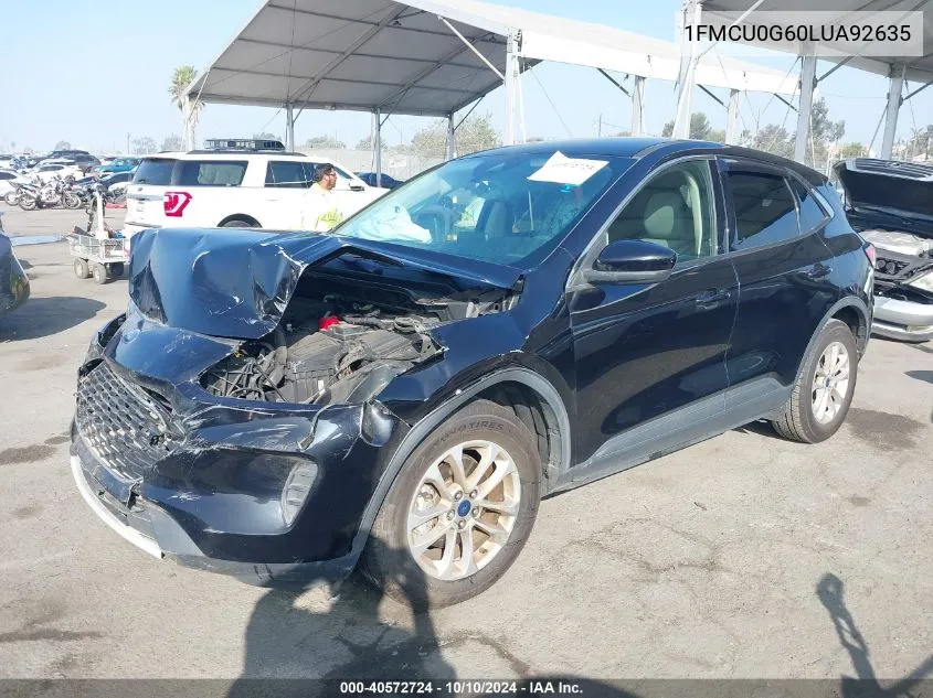 2020 Ford Escape Se VIN: 1FMCU0G60LUA92635 Lot: 40572724