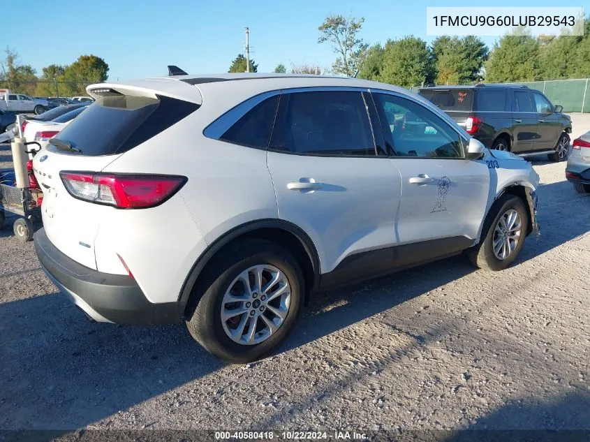 2020 Ford Escape Se VIN: 1FMCU9G60LUB29543 Lot: 40580418