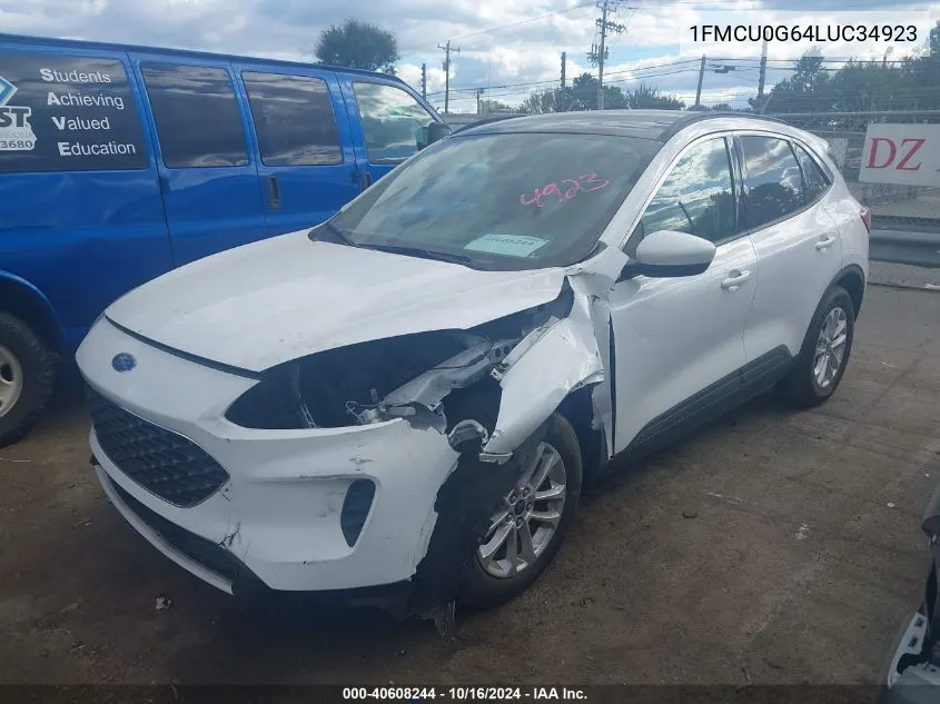 2020 Ford Escape Se VIN: 1FMCU0G64LUC34923 Lot: 40608244