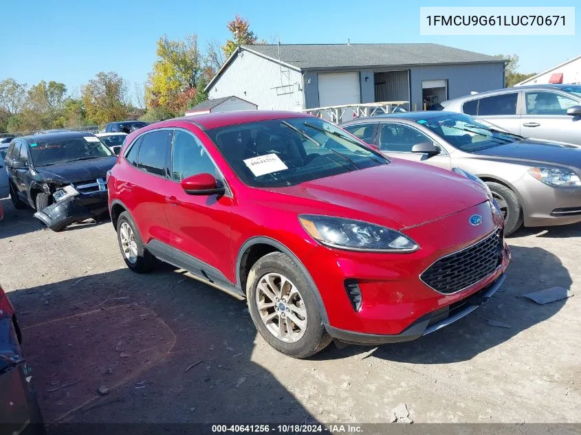 2020 Ford Escape Se VIN: 1FMCU9G61LUC70671 Lot: 40641256