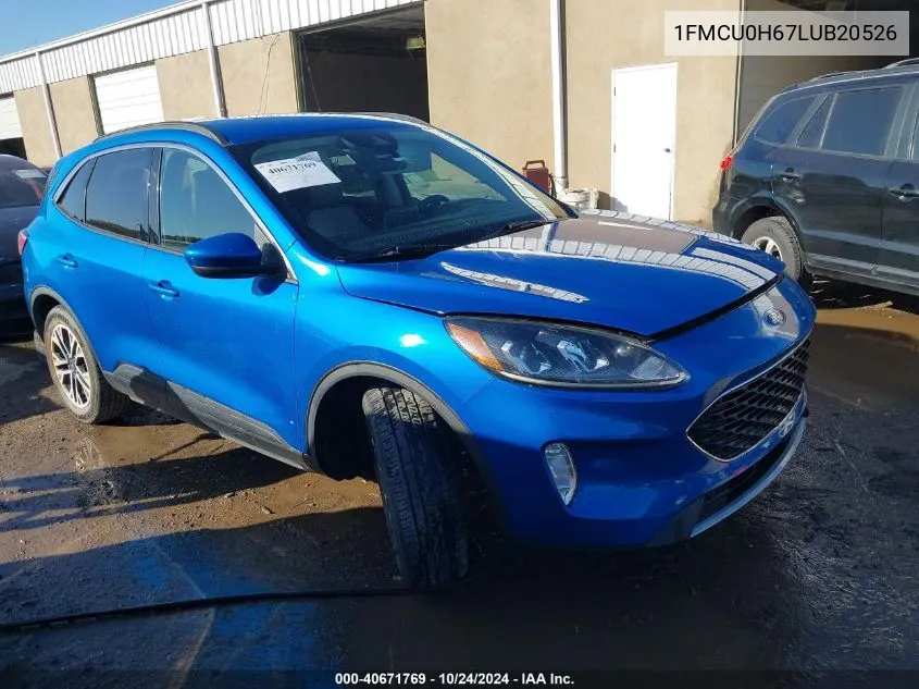 2020 Ford Escape Sel VIN: 1FMCU0H67LUB20526 Lot: 40671769