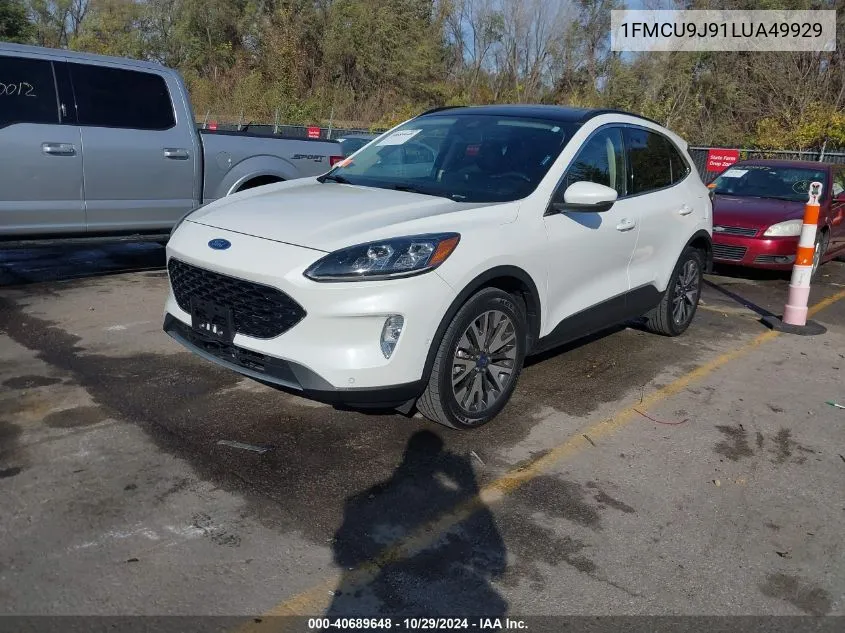 2020 Ford Escape Titanium VIN: 1FMCU9J91LUA49929 Lot: 40689648