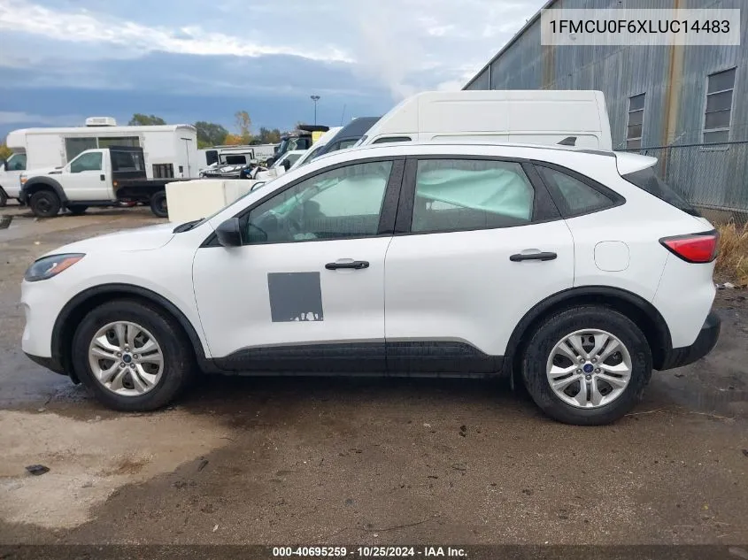 2020 Ford Escape S VIN: 1FMCU0F6XLUC14483 Lot: 40695259