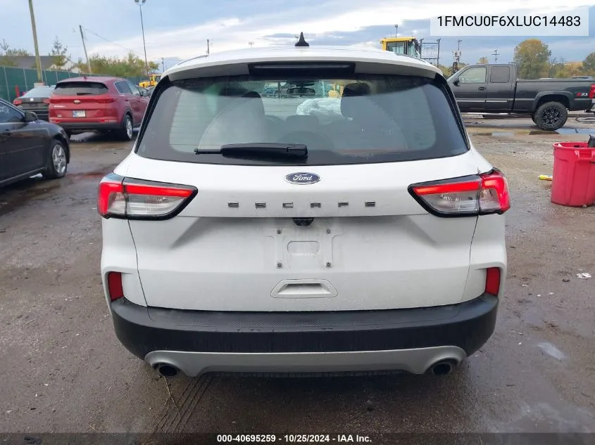 2020 Ford Escape S VIN: 1FMCU0F6XLUC14483 Lot: 40695259