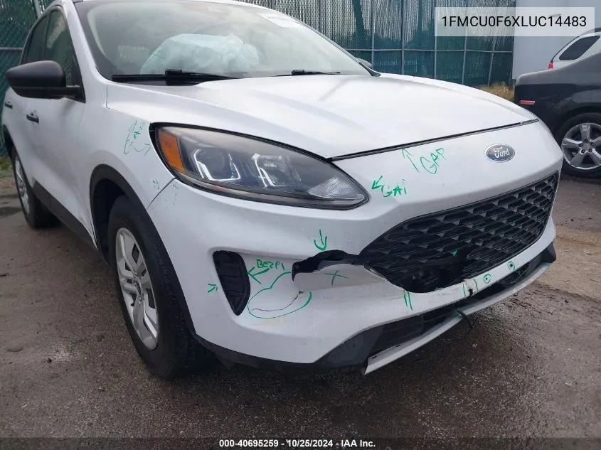 2020 Ford Escape S VIN: 1FMCU0F6XLUC14483 Lot: 40695259