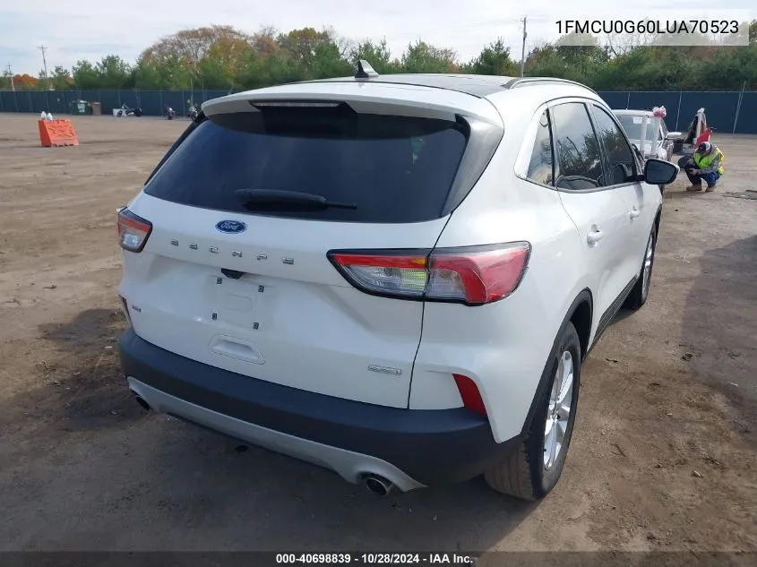 2020 Ford Escape Se VIN: 1FMCU0G60LUA70523 Lot: 40698839