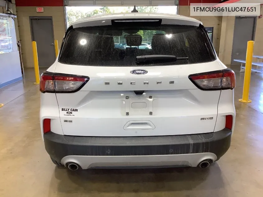 2020 Ford Escape Se VIN: 1FMCU9G61LUC47651 Lot: 40712306