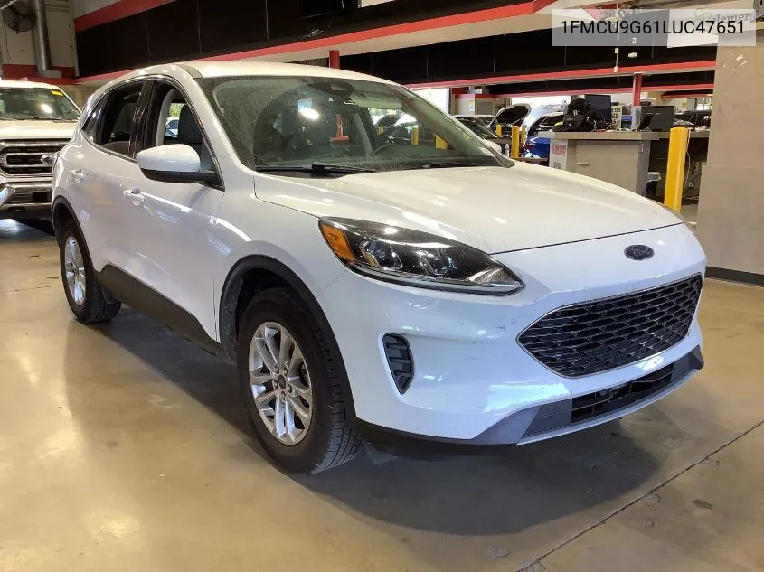 2020 Ford Escape Se VIN: 1FMCU9G61LUC47651 Lot: 40712306