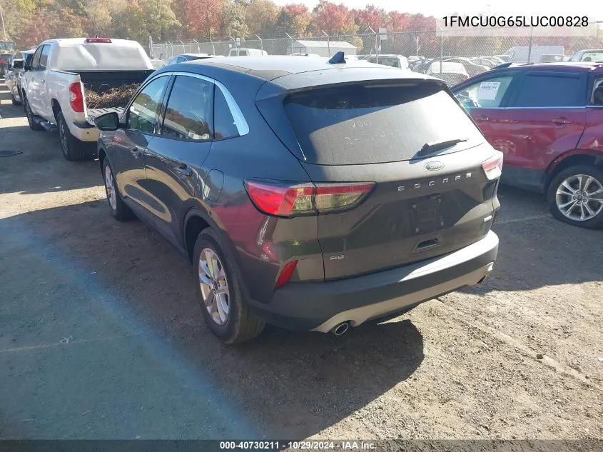 2020 Ford Escape Se VIN: 1FMCU0G65LUC00828 Lot: 40730211